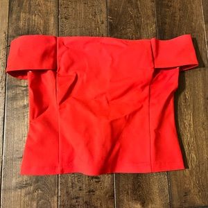 NEW-Dainty Hooligans red off the shoulder dressy shirt. Only worn once.